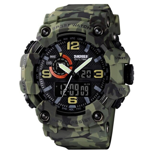 Годинник чоловічий Skmei 1520CMGN Green Camo
