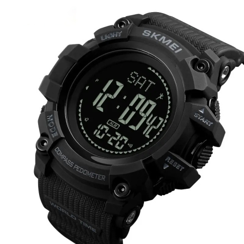 Часы мужские Skmei 1356BK Black + Compass