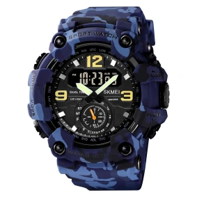 Тактичесские часы Skmei 1965 Camo Blue