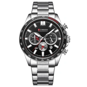  Curren 8418 Silver-Black
