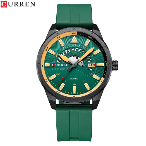 Часы мужские Curren 8421 Green-Black-Yellow