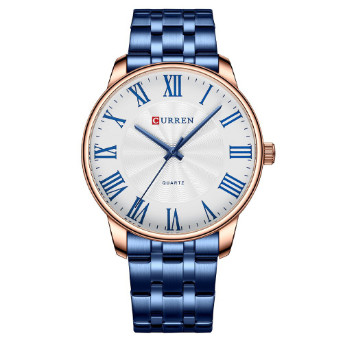 Часы мужские Curren 8422 Blue-Gold-White