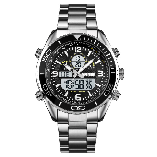Годинник чоловічий Skmei 1600SIWT Silver-Black-White