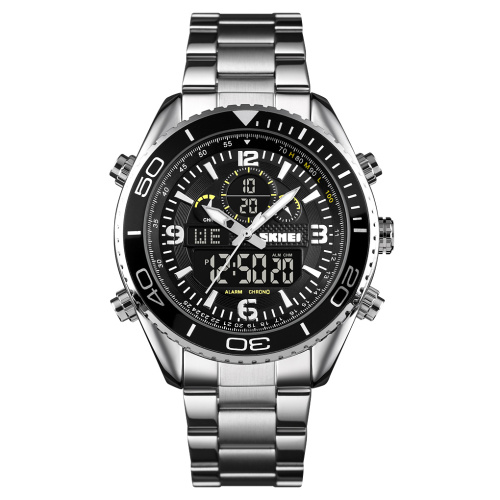 Годинник чоловічий Skmei 1600SIBK Silver-Black