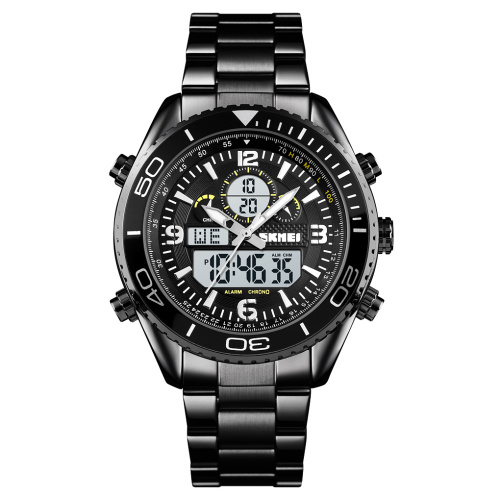 Часы мужские Skmei 1600BKWT Black-Black-White