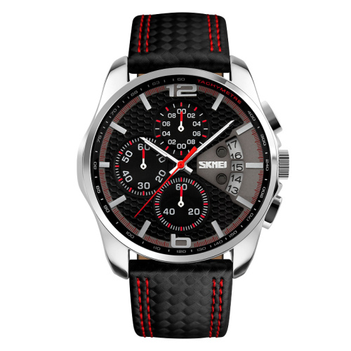 Часы мужские Skmei 9106RD Silver-Black-Red