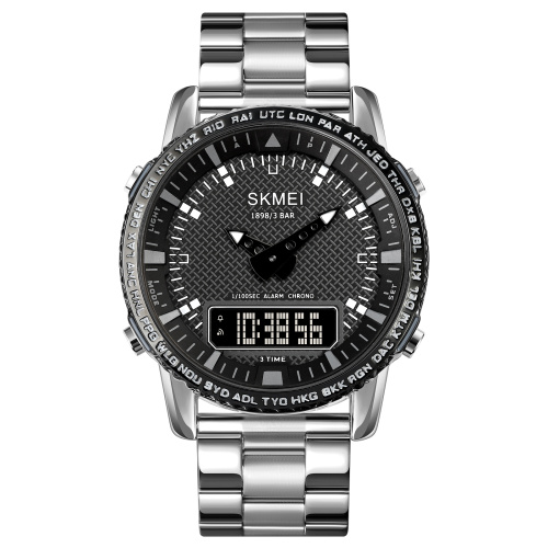 Часы мужские Skmei 1898SIBK Silver-Black