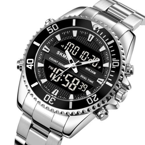 Часы мужские Skmei 1850SIBK Silver-Black-1