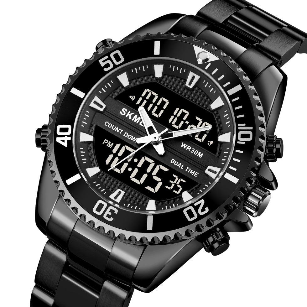 large Часы мужские Skmei 1850BKBK Black-Black 1
