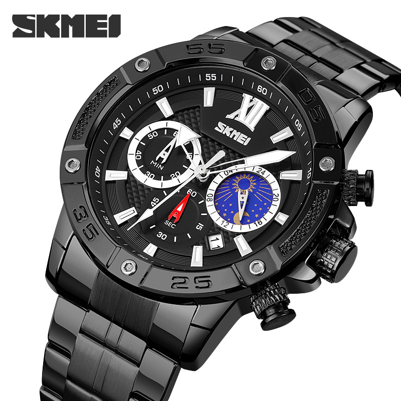 large Часы мужские Skmei 9235BKBK Black-Black 0