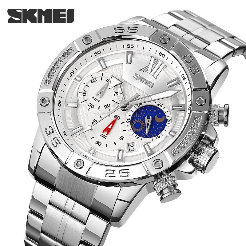 large Часы мужские Skmei 9235SISI Silver-Silver 0
