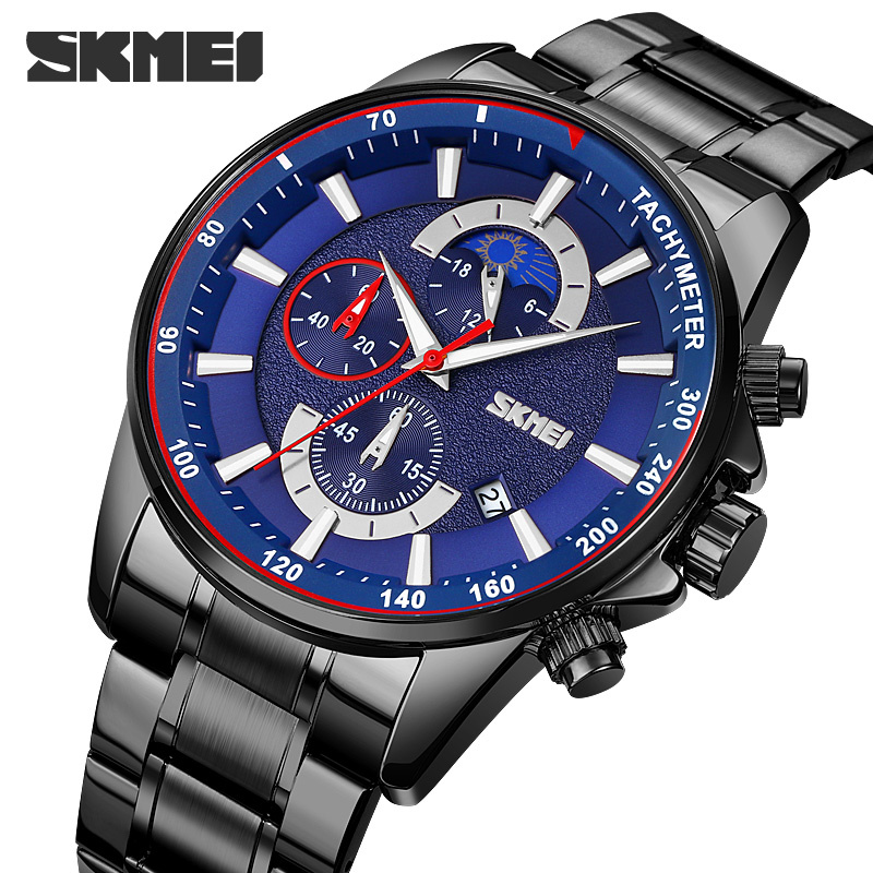 large Часы мужские Skmei 9250BKBU Black-Blue 0