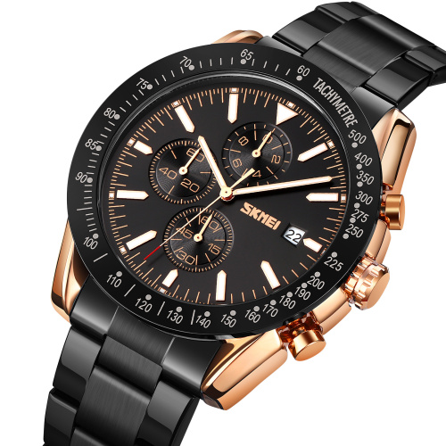 Часы мужские Skmei 9253RGBK Rose Gold-Black-0