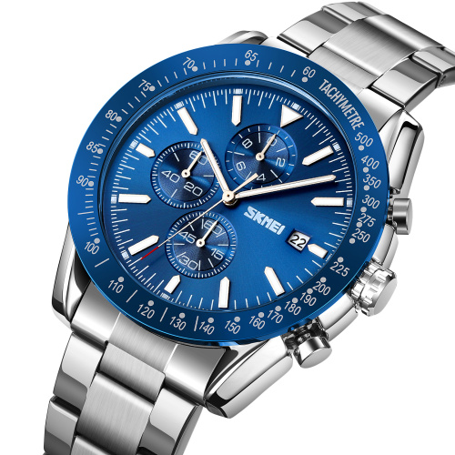 Часы мужские Skmei 9253SIBU Silver-Blue-0
