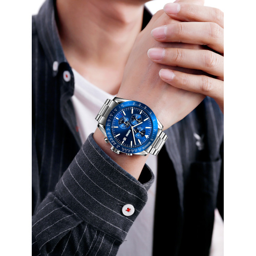 Часы мужские Skmei 9253SIBU Silver-Blue-1