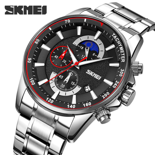 Часы мужские Skmei 9250SIBK Silver-Black-0