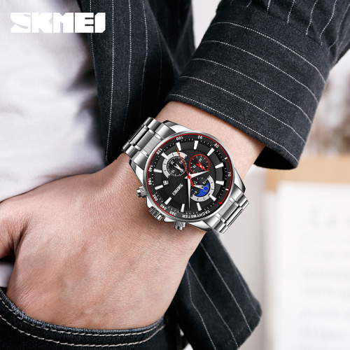 Часы мужские Skmei 9250SIBK Silver-Black-1