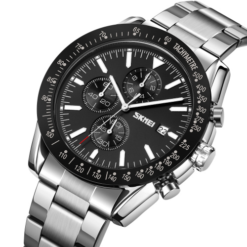 Часы мужские Skmei 9253SIBK Silver-Black-0