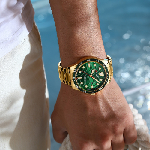 Годинник чоловічий Curren 8426 Gold-Green-1