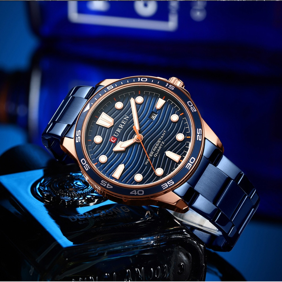 large Часы мужские Curren 8426 Blue-Gold 0