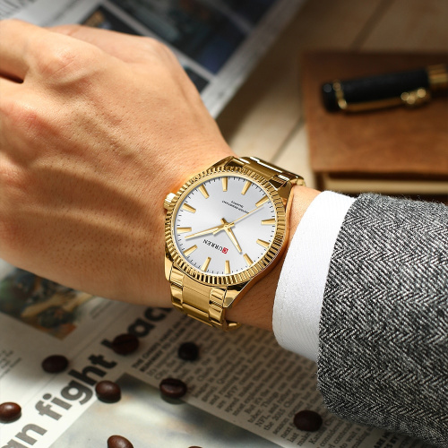 Часы мужские Curren 8425 Gold-White-1