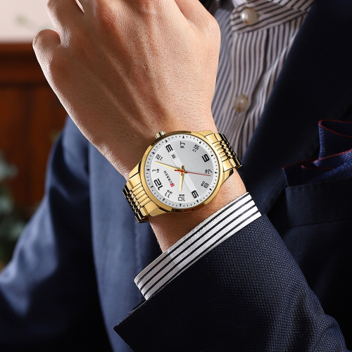 Часы мужские Curren 8411 Gold-White-1