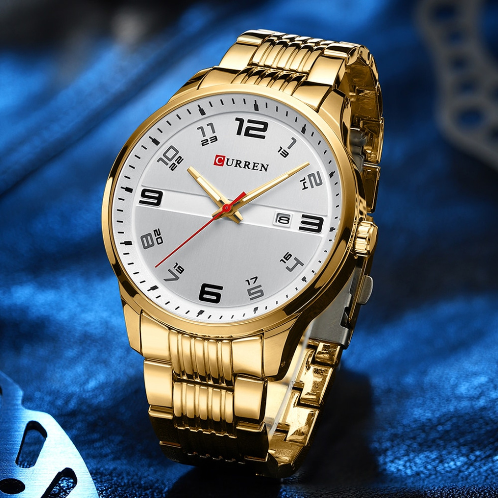 large Часы мужские Curren 8411 Gold-White 0