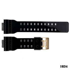  Ремешок для часов Skmei 1834 black/gold(big size)