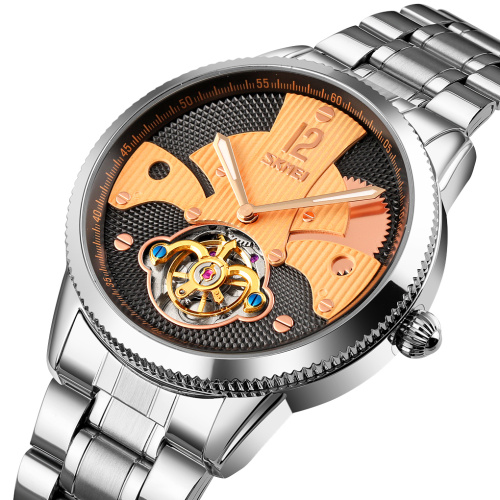 Часы мужские Skmei 9205SIRG Silver-Rose Gold-0