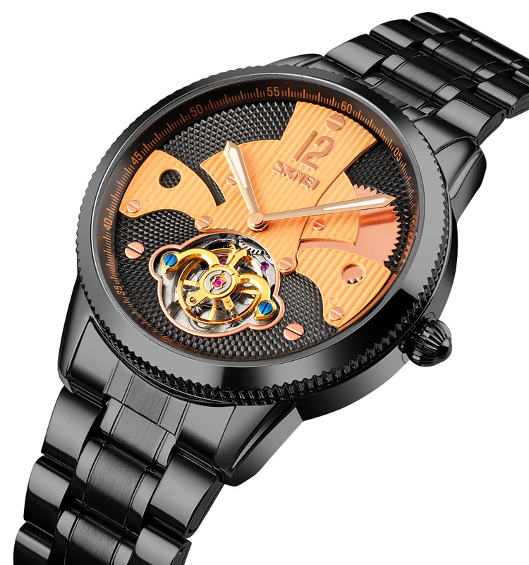 large Часы мужские Skmei 9205BKRG Black-Rose Gold 0