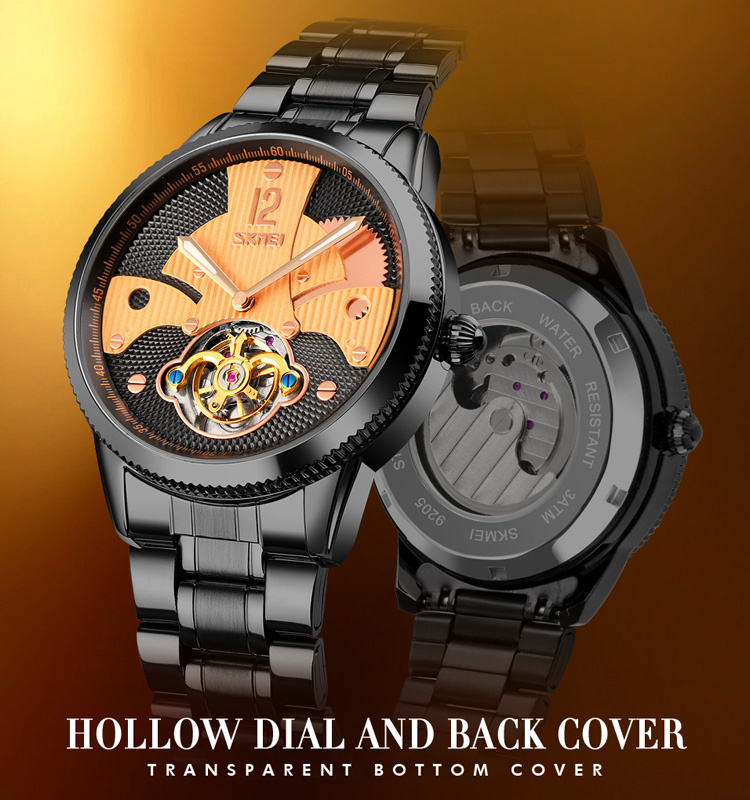 large Часы мужские Skmei 9205BKRG Black-Rose Gold 1