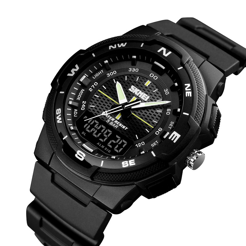 large Годинник чоловічий Skmei 1454BKBK Black-Black 0