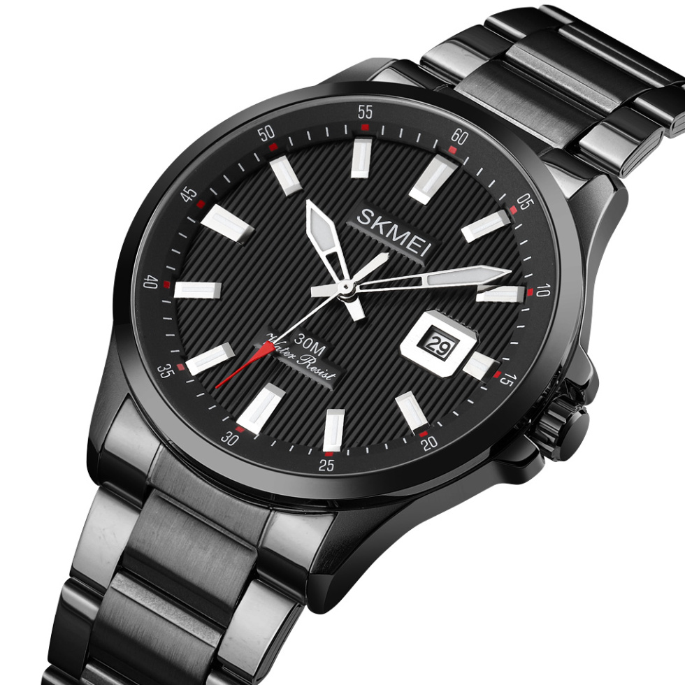 large Годинник чоловічий Skmei 1654BK Black 0