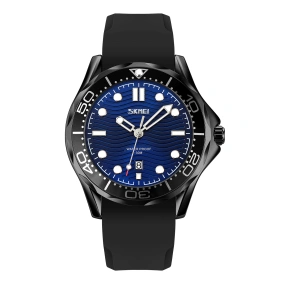  Skmei 9276 Black-Blue Silicone Strap