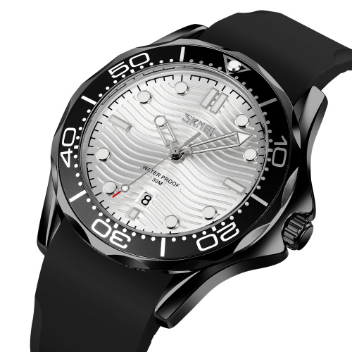 Часы мужские Skmei 9276PBKSI Black-Silver Silicone strap-0