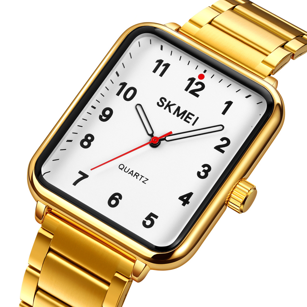 large Часы мужские Skmei 1954GDWT Gold-White 0