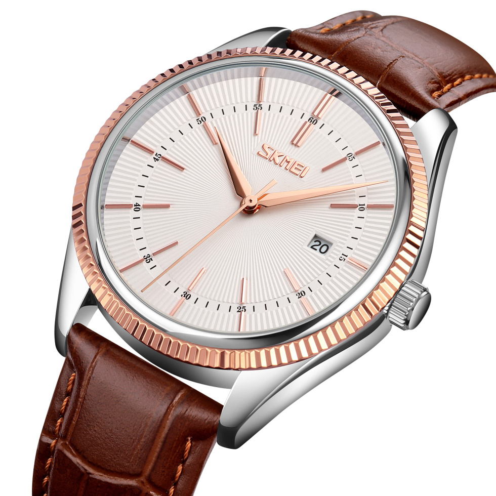 large Годинник чоловічий Skmei 9298TRGSI Rose-Gold Silver 0