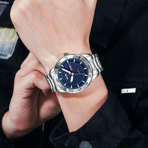 Часы мужские Skmei 9293SIBU Silver-Blue-1