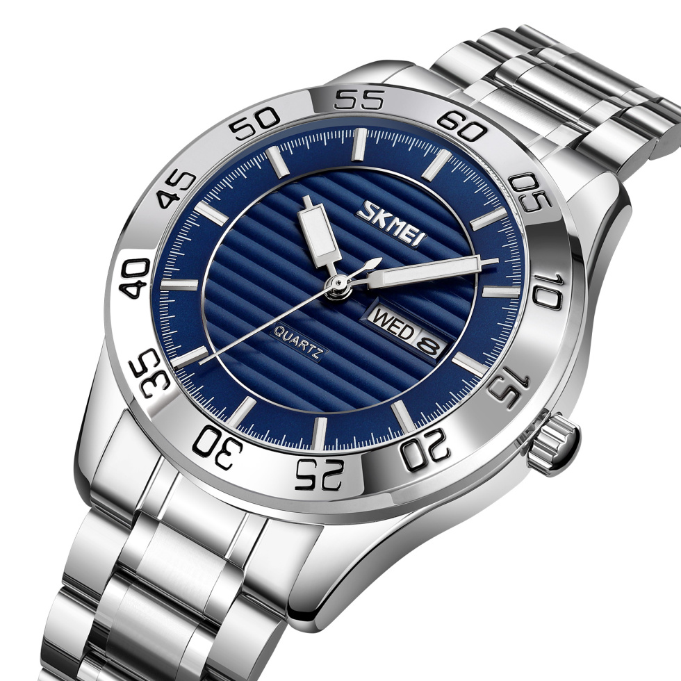 large Часы мужские Skmei 9293SIBU Silver-Blue 0