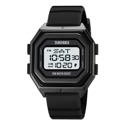 Часы мужские Skmei 1875PWT Black-White Silicone