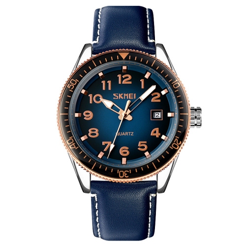Часы мужские Skmei 9232LRGBU Rose-Gold Blue Leather