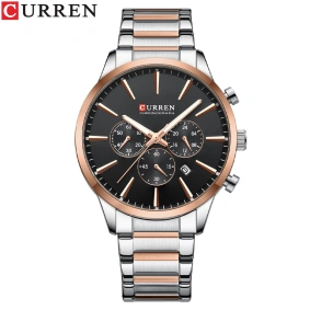  Curren 8435 Silver-Rose Gold-Black