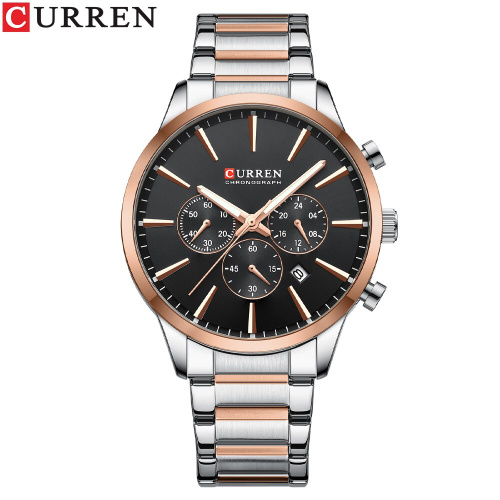 Часы мужские Curren 8435 Silver-Rose Gold-Black