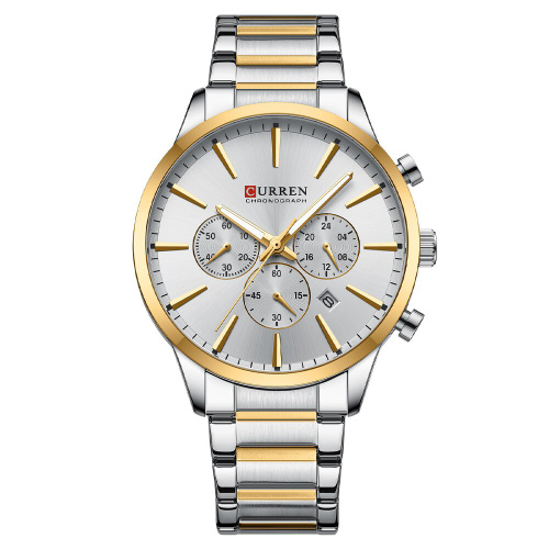 Часы мужские Curren 8435 Silver-Gold-Silver