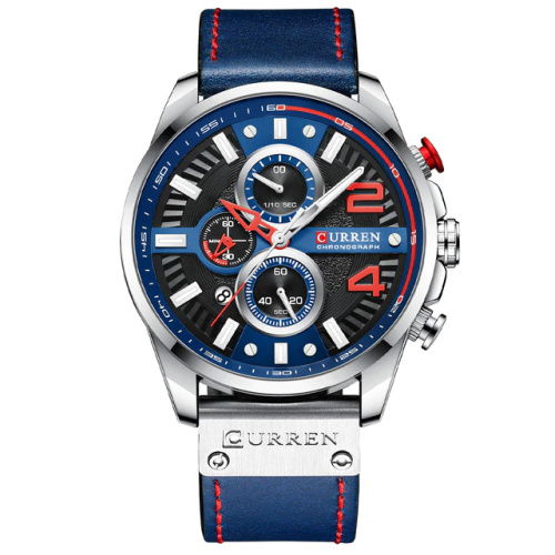 Годинник чоловічий Curren 8393 Silver-Blue