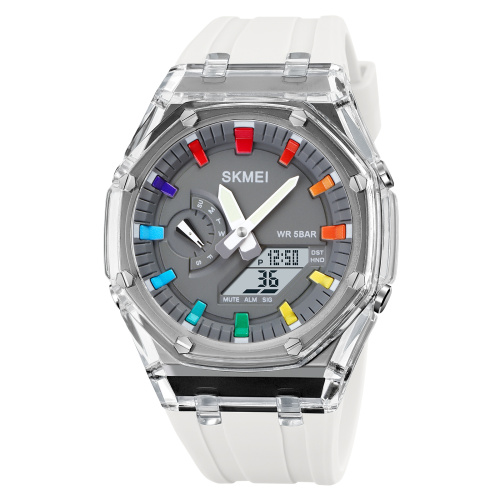 Годинник чоловічий Skmei 2100WTGY White-Grey