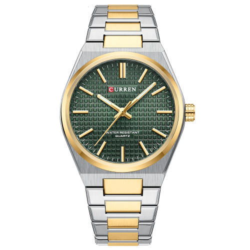 Часы мужские Curren 8439 Silver-Gold-Green