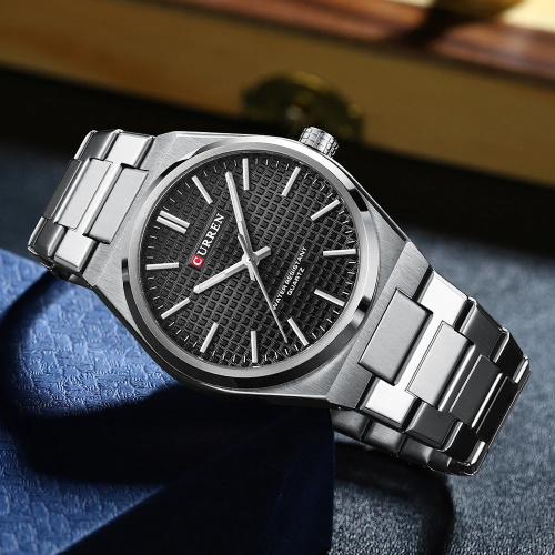 Часы мужские Curren 8439 Silver-Black-0