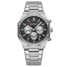  Curren 8440 Silver-Black