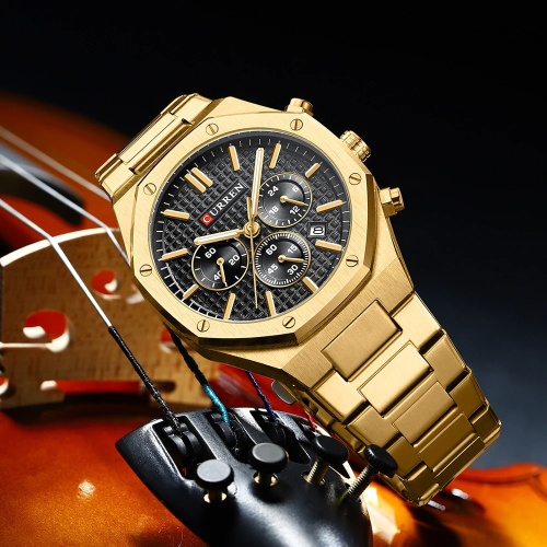 Часы мужские Curren 8440 Gold-Black-0